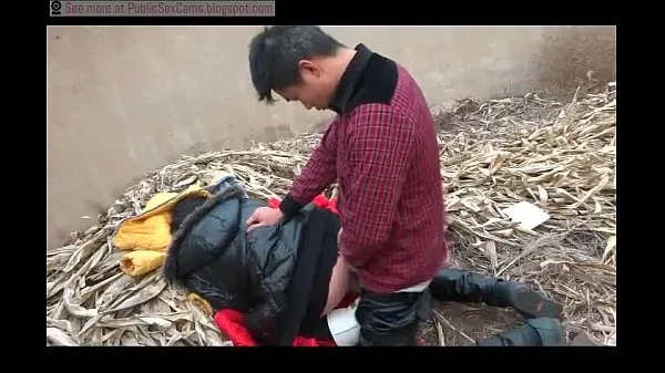 Nuevos Pareja china folla en público clips cálidos