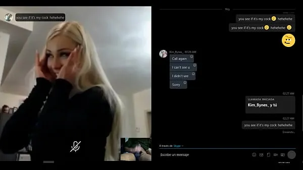 Fresh Beautiful Blonde on Skype warm Clips