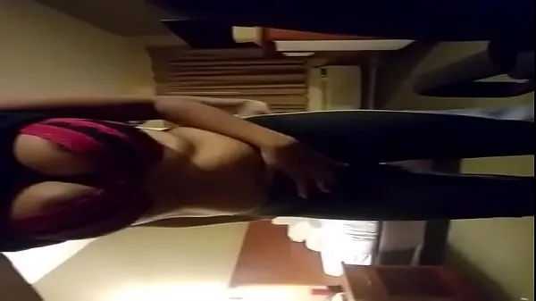 Fresh wifey with hubby friends at hotel warm Clips