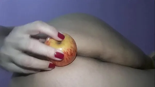 Fresh Anal stretching - apple warm Clips