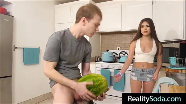 Fresh step Brother fucks stepsister instead of watermelon warm Clips