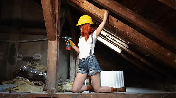 Sveži Deep Drill in Miss Daisy Diamond tight pussy in construction's building topli posnetki