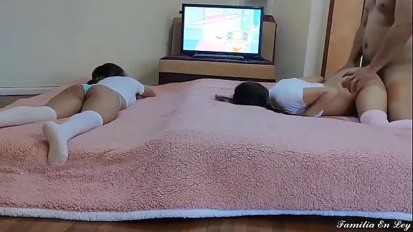 Fresh My Stepdaughter and her Delicious Friend watching Cartoons warm Clips