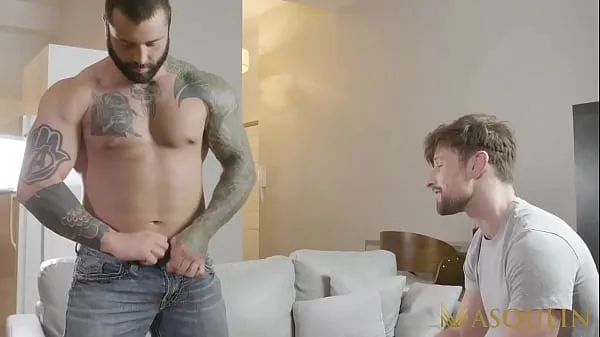 Nuevos MASQULIN sin pelo con sementales gays Drew Dixon y Markus Kage clips cálidos