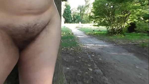 Fresh Hairy mature nude in public park warm Clips