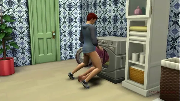 Fresh Sims 4, reale voiceover, cheating Step-mom stuck in washer while fucking step-son doggy warm Clips