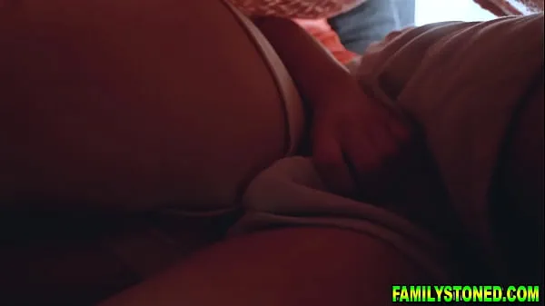 Fresh Dharma Jones and David Lee getting frisky under the blanket while watching a horror movie warm Clips