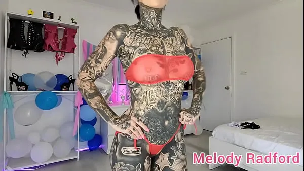 تازہ Sheer Black and Red Skimpy Micro Bikini try on Melody Radford گرم کلپس
