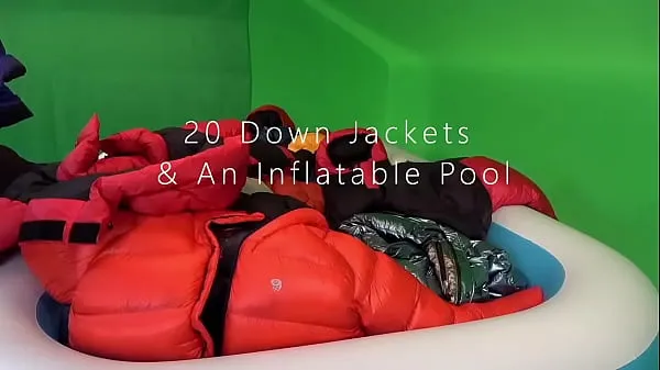 Fresh 20 Down Jackets In An Inflatable Pool warm Clips