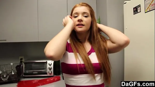 คลิปอบอุ่น Dagfs - Horny Redhead Teen Surprised With Sex In Kitchen สดใหม่
