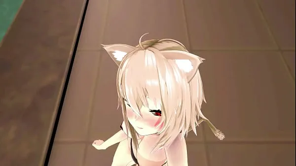 Okayu Nekomata Dancing Hentai Hololive Cat Girl Underwear Nekomimi MMD 3D Beige Hair Color Edit Smixixمقاطع دافئة جديدة