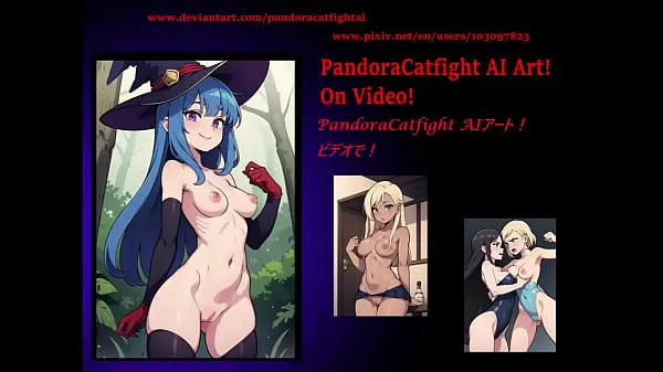 Friske PandoraCatfight AI! Art by AI! Nude fight! Sexy Girls in action! Fight! Battle! Milky! Lots of awesome catfight art made with AI varme klip
