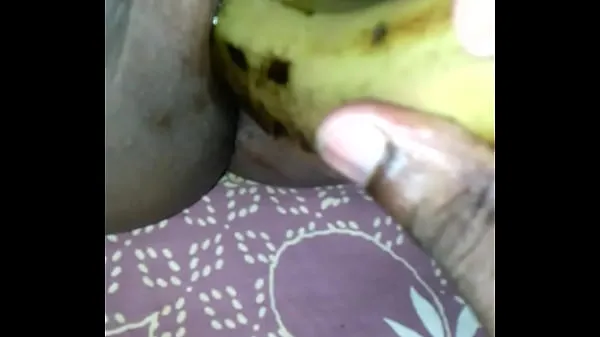 Frische Tamilisches Mädchenspiel mit Banane warme Clips